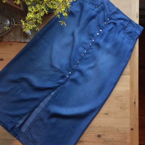 INC International Concepts Dresses & Skirts - INC size medium 100% lyocell blue maxi skirt